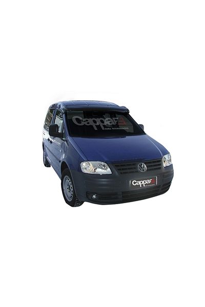 Cappafe Volkswagen Caddy Front Window Sunshade Visor Acrylic Visor Hat Terek Piano Black 2004-2010