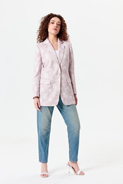 TARZIM BUTİK Kadın Mono Yaka Cepli Astarlı Ceket