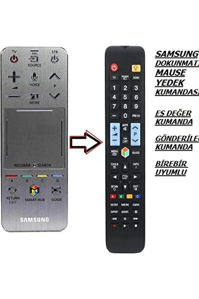 ATAELEKTRONİK Samsung Tüm Modeller Dokunmatik Akıllı Smart Aa59-00759a Yerine Tuşlu Model Yedek Kumandası 1078