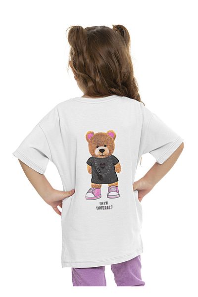 Toçka Bear Printed Summer Tunic and T-shirt - Loose Fit
