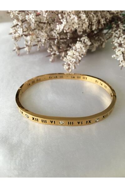 Jüpiterjewellery Çelik Kartier Taşlı Model Kelepçe
