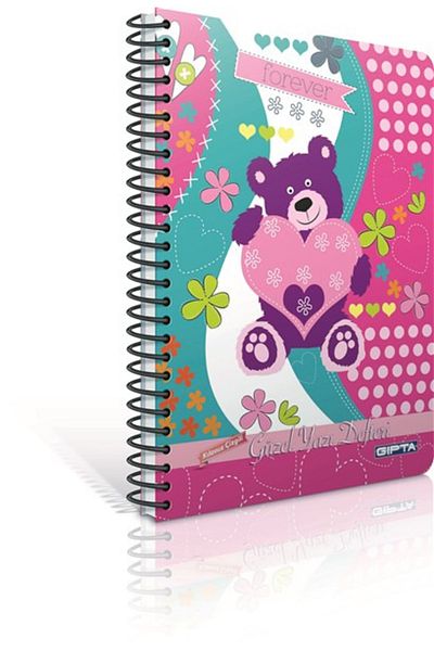 Gıpta Spiral Carton Cover (A4) 40 Sheets Lovely Writing Notebook