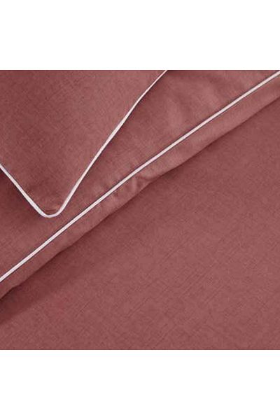 Altınbaşak Luxart Root Piped Double Duvet Set Root Terracotta