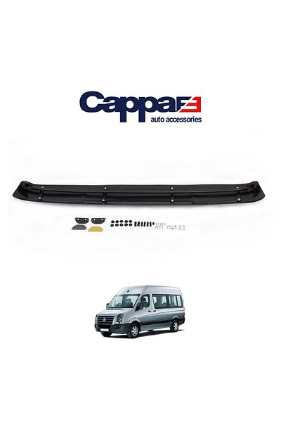Cappafe Volkswagen Crafter Front Window Sunshade Visor Acrylic Visor Hat Terek Piano Black 2006-2012