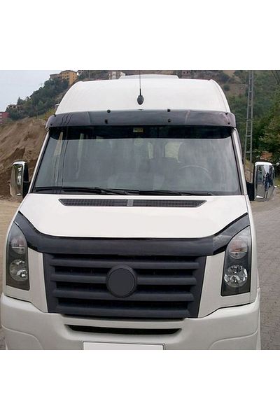 Cappafe Volkswagen Crafter Front Window Sunshade Visor Acrylic Visor Hat Terek Piano Black 2006-2012