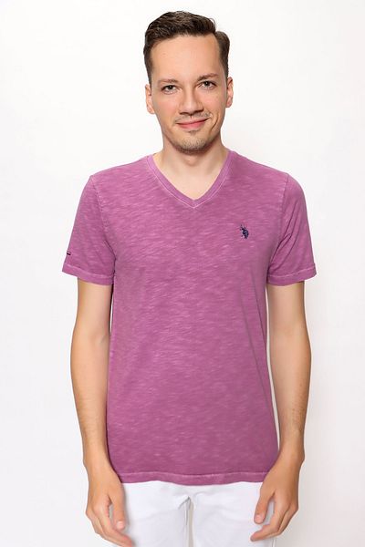 U.S. Polo Assn. Ανδρικό μπλουζάκι με λαιμόκοψη V