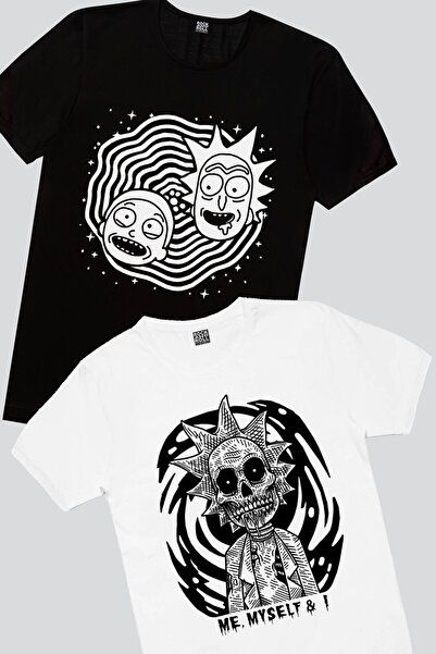 ROCKANDROLL Spinning Heads، تي شيرت Zombie Rik الرجالي صديق للبيئة، عبوة من ق...