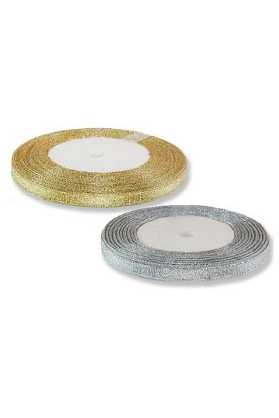 Netsan Etiket Ασημένια κορδέλα 1cm (100mt)