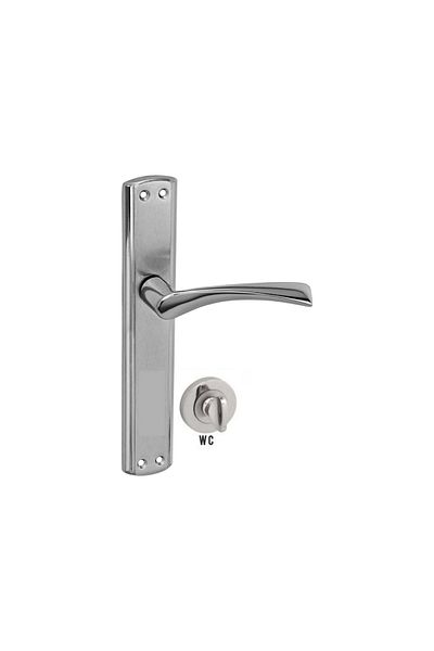 ARON Lerzan Mirrored Nickel Satin Bathroom-WC Door Handle Left 1 Tkm