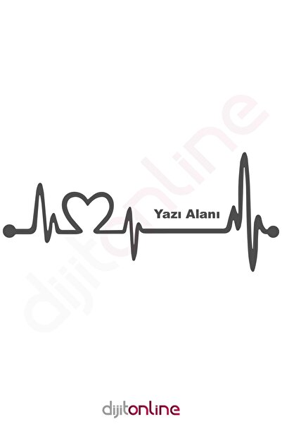 Dijitonline Kalp Nabız Atışı Oto Sticker Araba Sticker-oto Sticker-araba Stic...