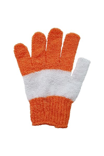 Hobisitesi Orange Bath Body and Face Cleansing Gloves - 1 Piece