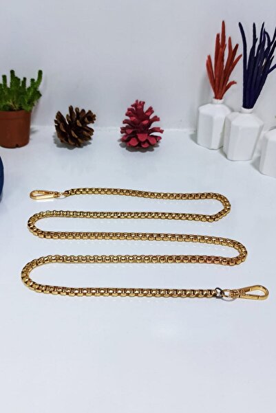 inci tuhafiye Gold Zincir Çanta Sapı 120 Cm Kancalı