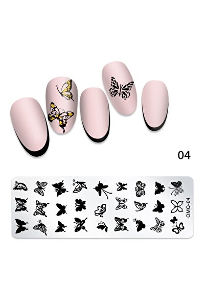 Beauty Box Kelebek Desenleri Nail Art Stampa Plakası Tırnak Stampası Stamper ...