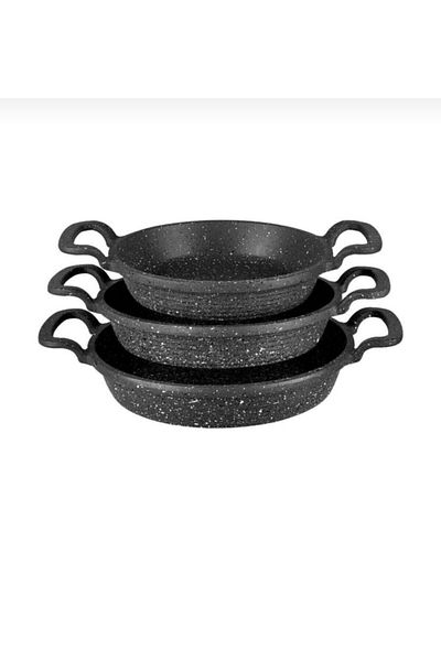 edahome Eda Üclü Cast Iron Sahan Set 18 Cm 20cm 22cm