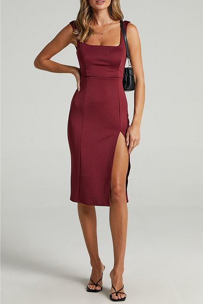 Madmext Kleid - Bordeaux - Bodycon