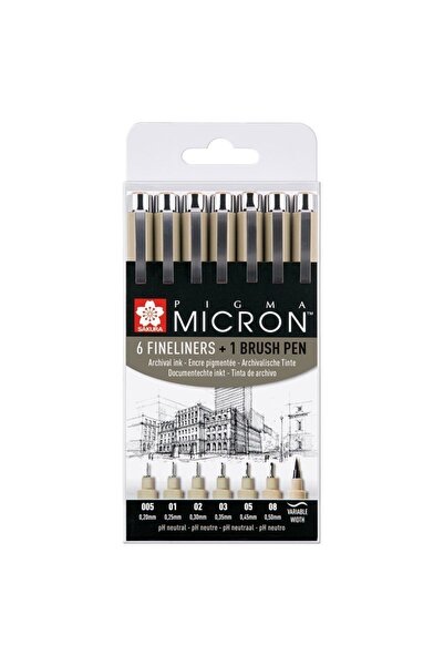 Sakura Pigma Micron Teknik Çizim Kalem Seti 7'li