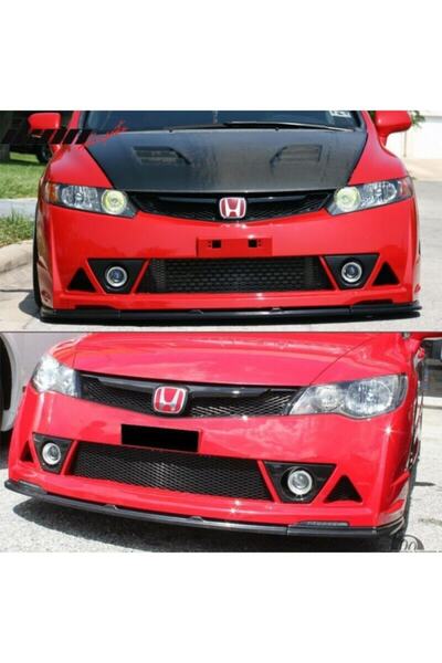Genel Markalar Honda Civic Fd6 Uyumlu Mugen Rr Ön Tampon Lipi Parlak Siyah