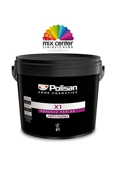 Polisan X1 Su Bazlı Kokusuz Parlak Panel Kapı Ve Ahşap Boyası Beyaz Renk 2,5 Lt