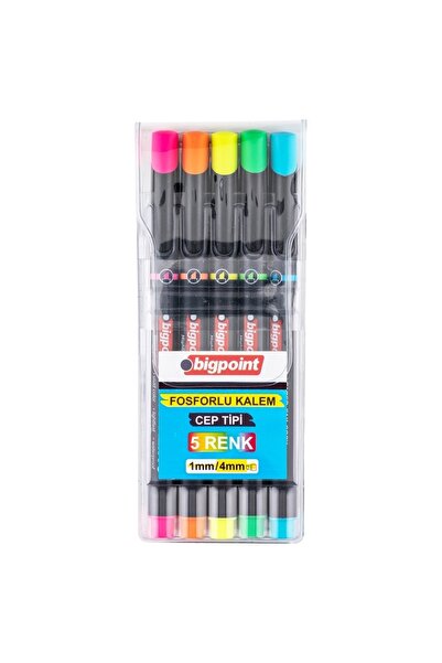 Bigpoint Highlighter Marker Pen Set of 5