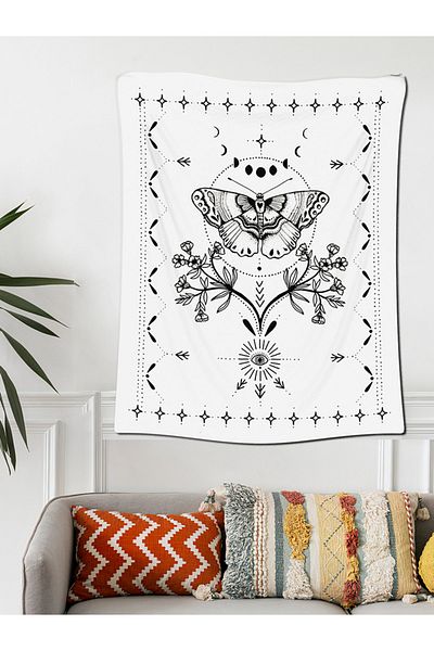 Buka Shops Tapiserie Perete Fluture Alb 70x100 Cm