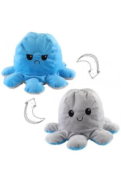 TOPROCKSTORE Modifying Octopus Plush Pillow Blue