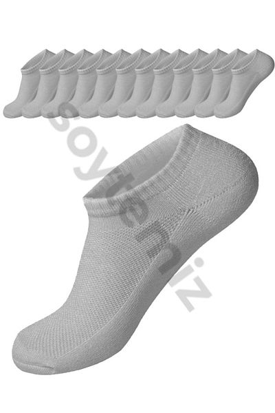 SOYTEMİZ Unisex Βαμβακερά Αόρατα Αθλητικά Αθλητικά Κάλτσες Γκρι 12 Ζεύγη
