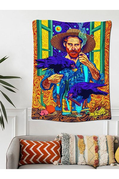 Buka Shops Tapiserie de perete din catifea Van Gogh 70x100 cm