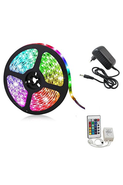 Black Blue Lighting Black Blue Rgb Şerit Led Tek Çip 5 Metre Kumandalı 12vdc ...