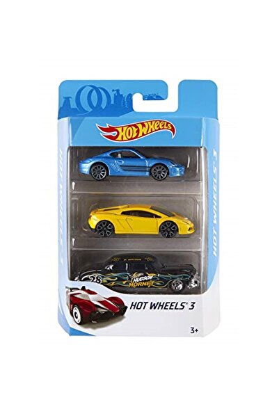 HOT WHEELS Üçlü Araba Seti - Geniş Ürün Yelpazesi, Oyuncak Araba Koleksiyonu, 1:64 Ölçek K5904