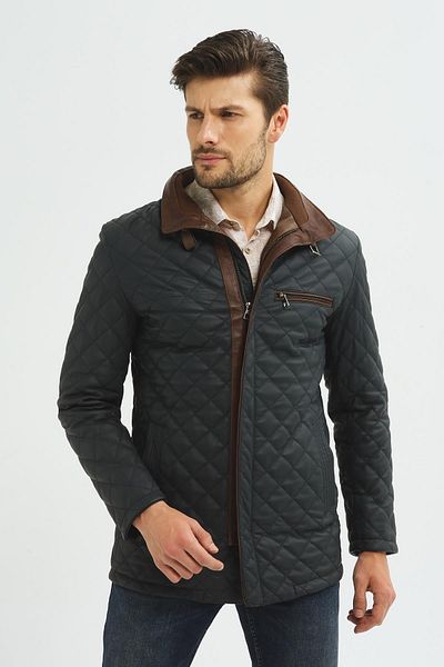 İkbal Julian Black Genuine Leather Coat Men