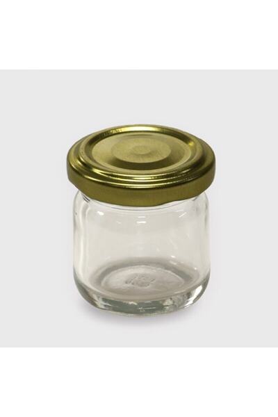 Şişecam Faya Home 40 Cc Mini Cam Kavanoz Gold Kapak 50 Adet