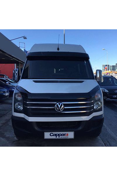 Cappafe Volkswagen Crafter 2012-2017 Terek Piano Black Acrylic Visor Hat - Windshield Sunshade Visor