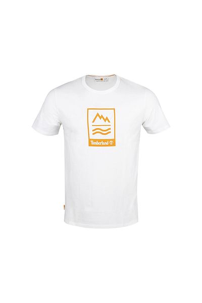 Timberland Ss Front Grphic T Ανδρικό μπλουζάκι casual Tb0a2nd11001 Λευκό