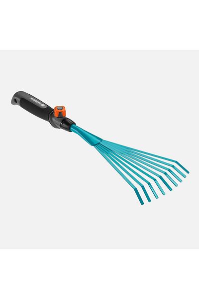 Gardena 8919-20 Combisystem Hand Rake - 12 cm Width, Stainless Steel, Ergonomic Handle
