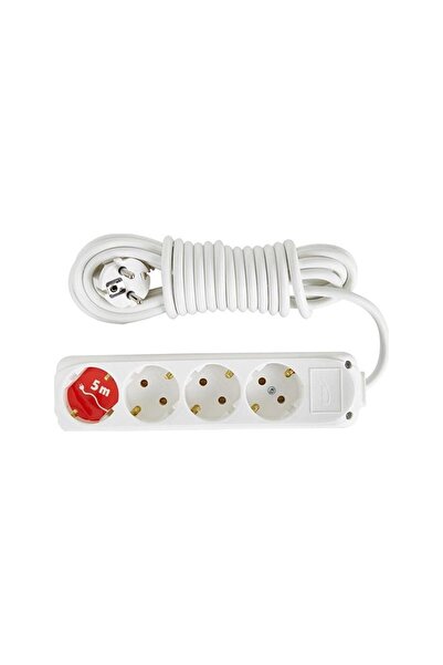Almera 4 Lü 5 Metre Kablolu Topraklı Priz