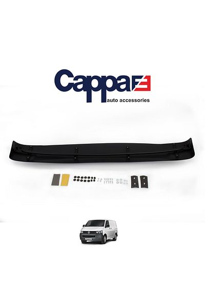 Cappafe Volkswagen T5 Transporter Front Window Sunshade Visor Visor Acrylic Terek Piano Black 2009-14