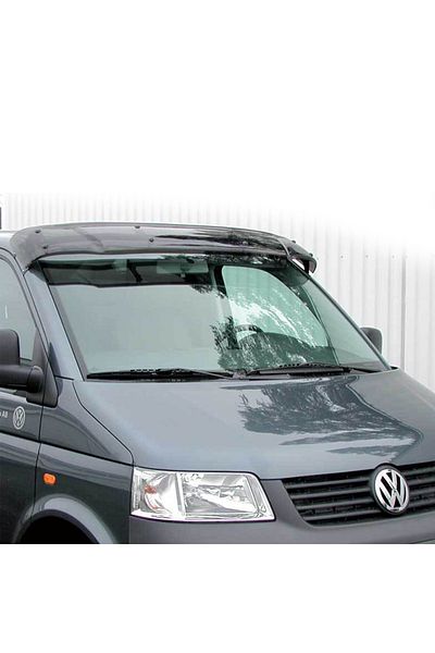 Cappafe Volkswagen T5 Transporter Front Window Sunshade Visor Visor Acrylic Terek Piano Black 2009-14
