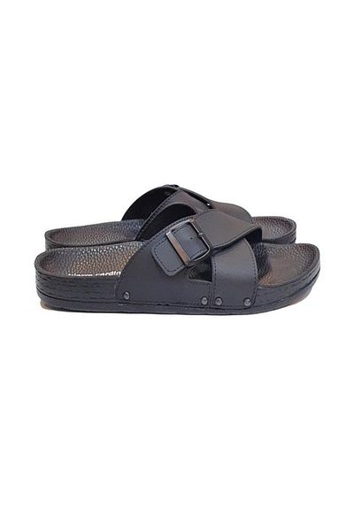 Pierre Cardin Anatomical Sole Men's Slippers with Cross Buckle on Top