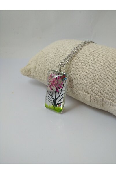 BalıkHediyelik Yaşayan Canlı Kolye Desenli Kurutulmuş Gelin Çiçeği