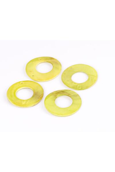 yfhobi 1 Adet- 40 Mm Yuvarlak Doğal Sedef Taş Takı Aparatı, Açık Yeşil Renk, ...