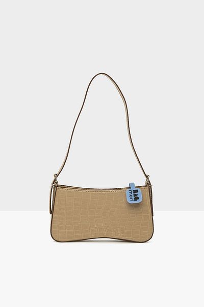 Bagmori Mink Woman Mold Hand Held Crocodile Baguette M000006844