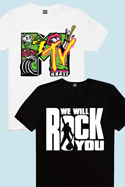 ROCKANDROLL Pachet de 2 tricouri Just Rock You Black Mete Boy