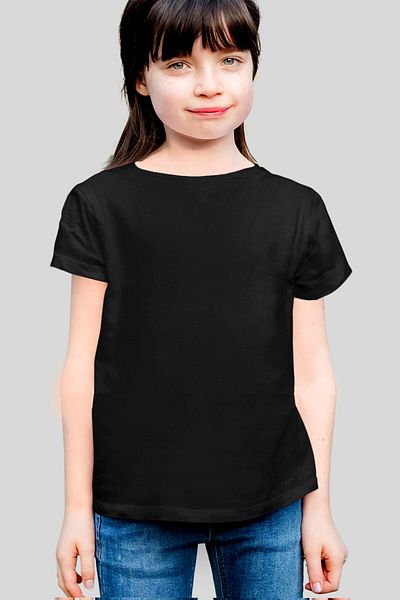 ROCKANDROLL Tricou pentru fete alb-negru simplu Eco Pack de 2