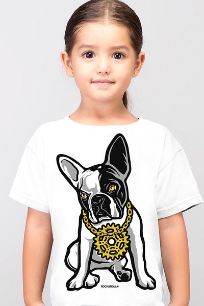 ROCKANDROLL Tricou pentru fetiță Rapper francez Milky and Plain Eco Pack de 2