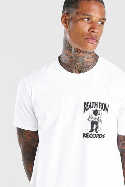 DEEPSENCE Men's Oversize T-shirt Deathrow Back Print White