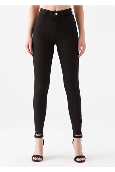 MODALİN Women's Black Skinny Jean High Waist Non-Fading Pants