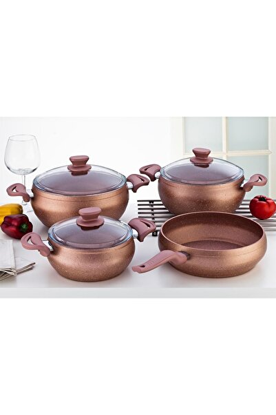 PROMO STAR 7 Prç Güveç Tencere Seti Bakalit (SİYAH RENK)