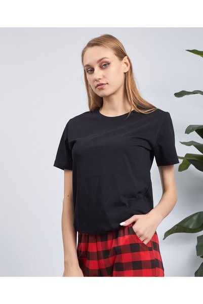 Moda Clubu Unisex Crew Neck Black T-shirt