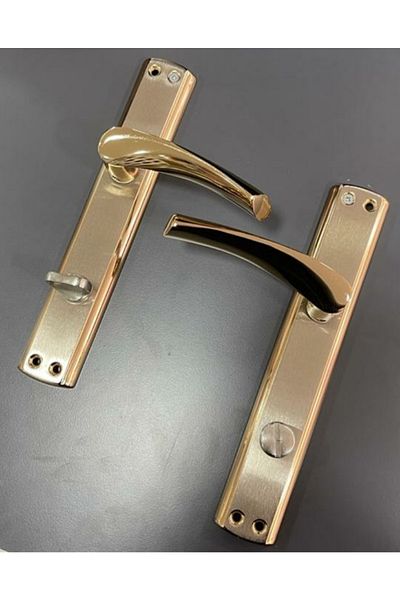 ARON Sofuoğlu Lüx Lerzan Mirrored Albifirin Yellow - Satin (Bathroom - WC) Door Handle Right