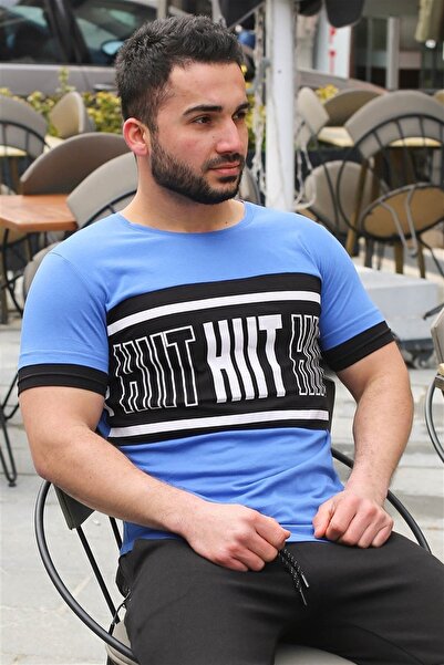 Madmext Ανδρικό μπλουζάκι Sax Blue - 3019